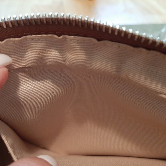 COACH mini navy canvas and tan leather bag - Picture 9 of 9